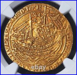 1351, England, Edward III of Windsor. Beautiful & Rare Gold Noble Coin. NGC AU+