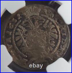1651 GW Austria 3K Silver 3 Kreuzer NGC XF 45 Top Pop! Beautiful Coin