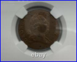 1773 Virginia Half Penny NGC MS62RB With Period. Beautiful Coin