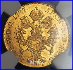 1787, Austria, Emperor Joseph II. Beautiful Gold Gold Ducat Coin. NGC MS-60