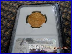 1802/1 Draped Bust 5.00 Gold Half Eagle, Ngc Graded Unc Details! Beautiful Coin