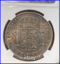 1809 MO TH Mexico 8 Reales NGC AU Beautiful 8R Silver Coin