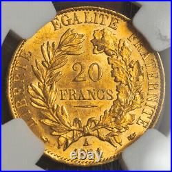 1851, France (2nd Republic). Beautiful Gold 20 Francs Coin. (6.45gm!) NGC MS-63
