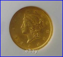 1851 Liberty Head Gold Dollar $1, NGC MS 61 Beautiful Coin