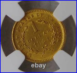 1851 Liberty Head Gold Dollar $1, NGC MS 63 Beautiful Coin