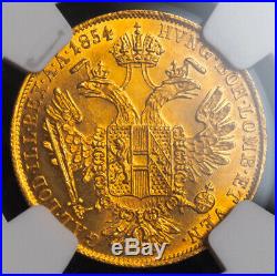 1853, Austrian Empire, Franz Josef I. Beautiful Silver Thaler Coin. NGC MS-62
