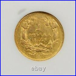 1855-O 1855 $1 Indian Princess Gold Dollar NGC AU55 Beautiful original coin
