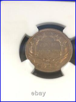 1857 Flying Eagle Cent NGC UNC Details Cleaned Beautiful coin minor hairlines