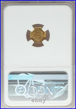 1860 Oct 1$ California Gold / BG-1102 NGC MS65 / Beautiful Original Gold Coin