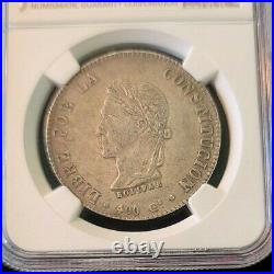 1862 Pts Fp Bolivia Silver 8 Soles S8s Ngc Xf 45 High Grade Beautiful Coin