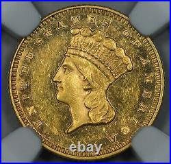 1876 Gold Dollar $1 Prooflike Cameo NGC Unc Details Beautiful Coin! PL CAM