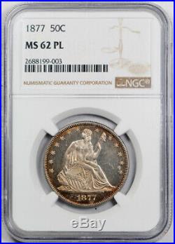 1877 Seated Liberty Half Dollar NGC MS 62 PL Proof Like Beauty Unique Coin