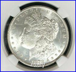 1878 8tf Morgan Silver Dollar Ngc Ms 63 Beautiful Coin Ref#67-025