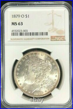 1879-o Morgan Silver Dollar Ngc Ms 63 Beautiful P. Q. Coin