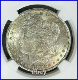 1879-s Morgan Silver Dollar Ngc Ms 64 Beautiful Toned Coin Ref#27-069