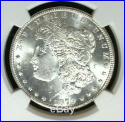 1879-s Morgan Silver Dollar Ngc Ms 65+ Beautiful Coin Ref#002
