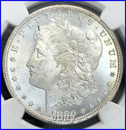 1880 CC Morgan Silver Dollar Ngc Ms 64 Carson City Mint Beautiful White Coin