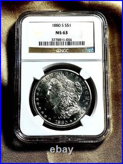 1880-S MORGAN SILVER DOLLAR NGC MS63 Wow super Gorgeous Beautiful Coin