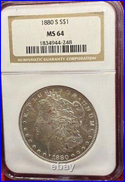 1880-S NGC MS-64 Morgan Dollar Beautiful Coin