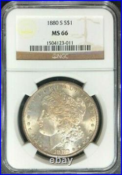 1880-s Morgan Silver Dollar Ngc Ms 66 Beautiful Coinref#23-011
