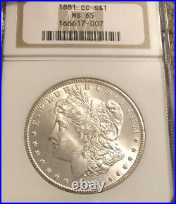 1881 CC NGC MS65 Carson City Morgan Silver Dollar Coin is a Frosty Beauty