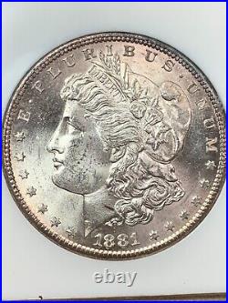 1881-S $1 Morgan Silver Dollar NGC MS64 Old Brown Label Beautiful Coin