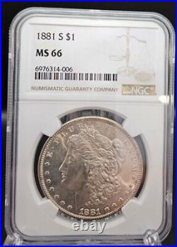 1881-S Morgan Dollar graded MS66 by NGC Beautiful Coin Great Luster