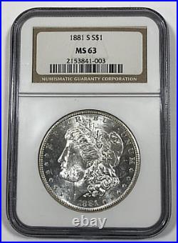 1881-S Morgan Silver Dollar NGC MS63 Beautiful GEM of a coin, Magnificent