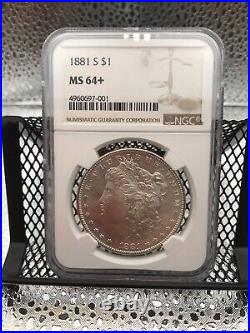 1881-S Morgan Silver Dollar NGC MS64+ Beautiful Coin