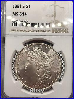 1881-S Morgan Silver Dollar NGC MS64+ Beautiful Coin