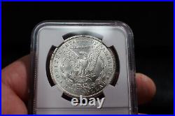 1881-S US Morgan Dollar Beautiful Lady Liberty BLUE TONING MS63 NGC coin C1265