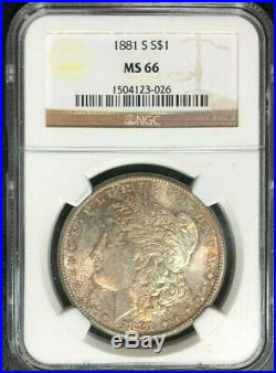 1881-s Morgan Silver Dollar Ngc Ms 66 Wow Beautiful Coin Ref#026