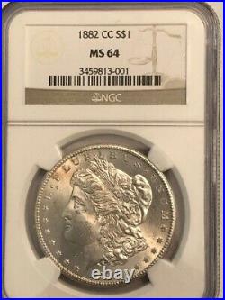 1882-CC Carson City Morgan silver dollar. NGC MS64 beauty. #edd001