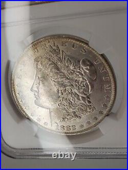 1882-O Morgan Silver Dollar NGC MS-63, silver luster, beautiful coin