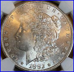 1882-S Morgan Silver Dollar NGC MS64 Beautiful Coin, Full Luster Bright White