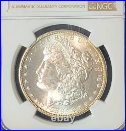 1882 S Morgan Silver Dollar NGC MS64 Slight Toning around edge Beautiful Coin