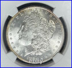 1882-o Morgan Silver Dollarngc Ms 62beautiful Coin Micro O Ref#68-004
