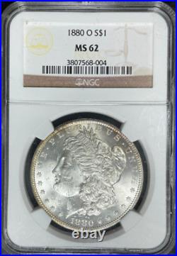 1882-o Morgan Silver Dollarngc Ms 62beautiful Coin Micro O Ref#68-004