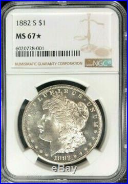 1882-s Morgan Silver Dollar Ngc Ms 67 Wow Beautiful Coin Star Grade