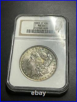 1883-O Morgan Silver Dollar NGC MS64 Beautiful Coin Nice Color Toning (Slab808)