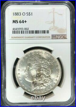 1883-o Morgan Silver Dollar Ngc Ms 64+ Beautiful Coin Ref#93-002