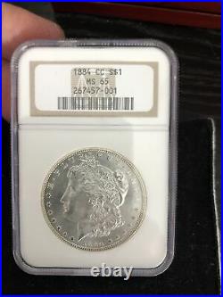 1884-CC MORGAN SILVER DOLLAR NGC MS65. Beautiful Carson City Coin