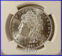 1884-CC Morgan Silver Dollar NGC MS64 Scarce VAM-7A Beautiful Ch BU Coin