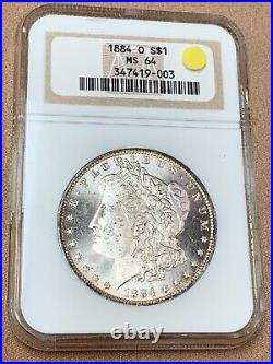 1884-O $1 Morgan Silver Dollar NGC MS64 Old Brown Label Beautiful Coin