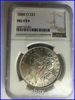 1884 O Morgan Silver Dollar NGC MS 65+ BEAUTIFUL COIN