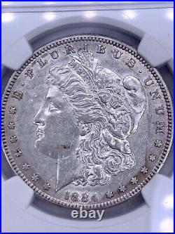 1884 S Morgan Silver Dollar NGC AU 50 Beautiful Condition $1 Coin