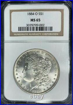 1884-o Morgan Silver Dollar Ngc Ms 65 Beautiful Coin Ref#99-002