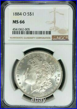1884-o Morgan Silver Dollar Ngc Ms 66 Beautiful Coin Ref#62-005