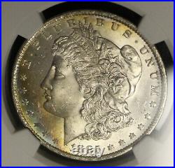 1885 O Morgan Silver Dollar MS63 NGC Graded Beautiful Color Toning Toned Coin