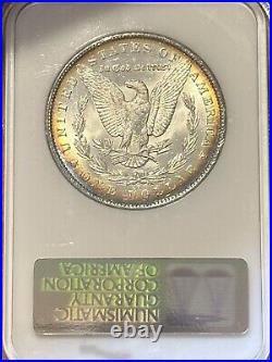 1885-O Morgan Silver Dollar NGC MS64 Beautiful Coin! Dual-Sided Rim Toning